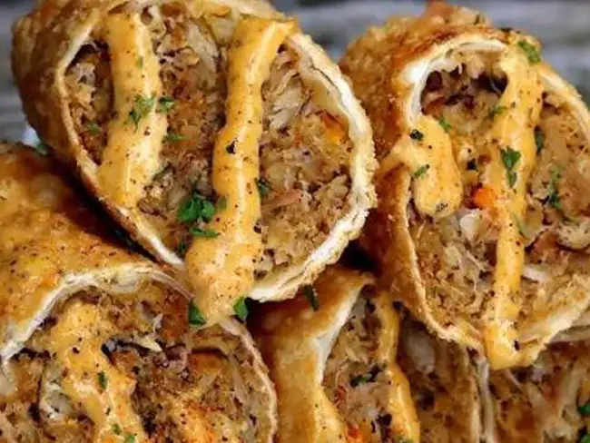 Fried Crab Cake Eggrolls