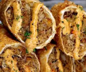 Crabcake eggrolls